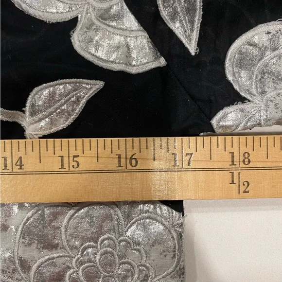 TORY BURCH Tunic, Black & Metallic Silver, Small - Picture 6 of 7